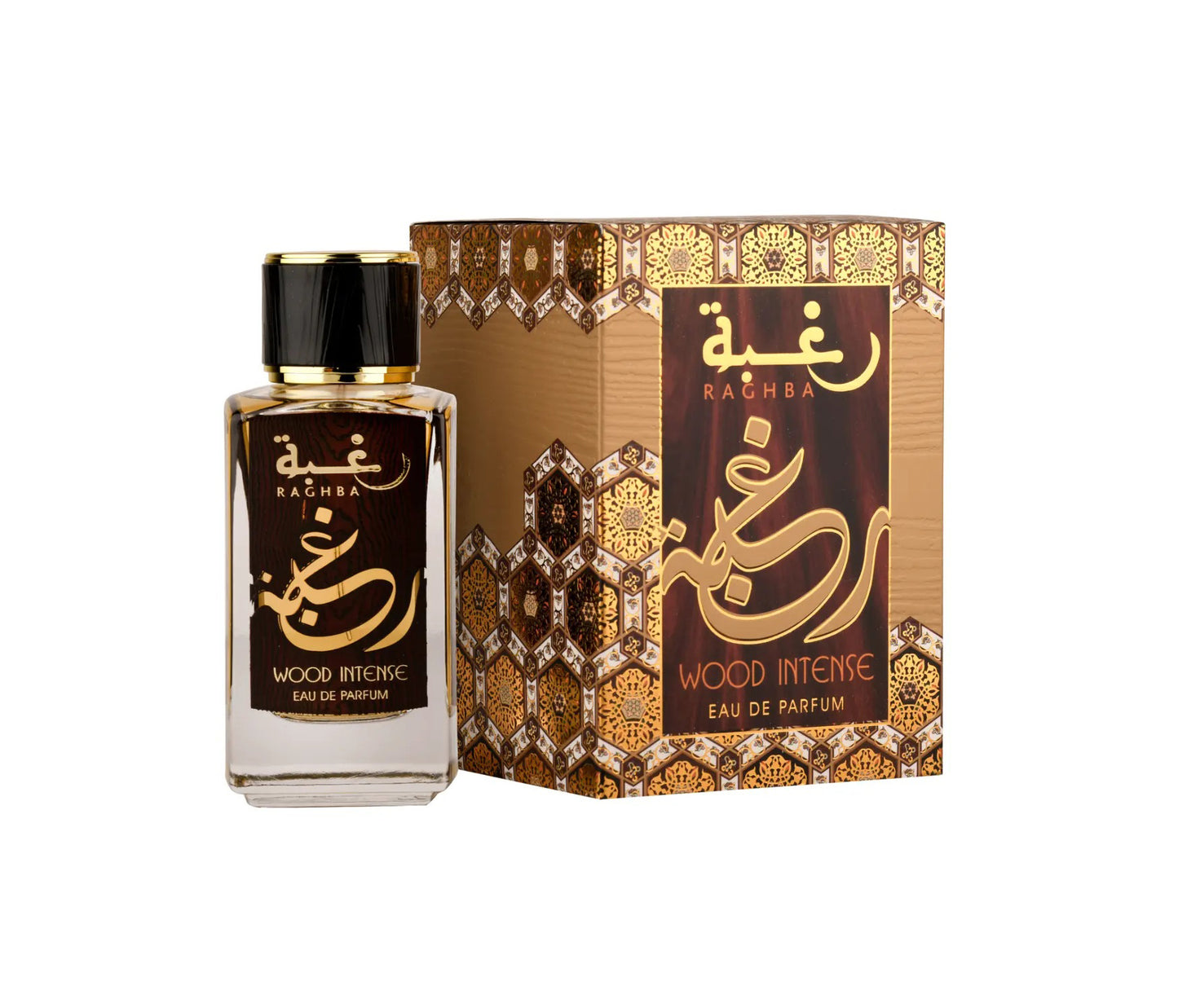 Raghba Wood Intense by Lattafa EDP Spray 3.4 oz For Men